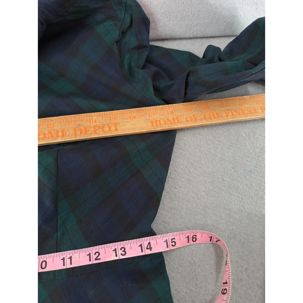 UNTUCKit Holly Shirt Dress Womens 4 Blue Green Tartan Dark Academia Heritage - Picture 11 of 16